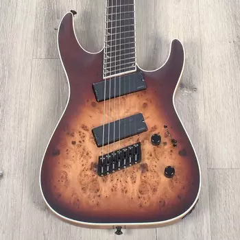 Электрогитара Jackson Concept Series Soloist SLAT7P HT MS Guitar, Ebony, Satin Bourbon Burst