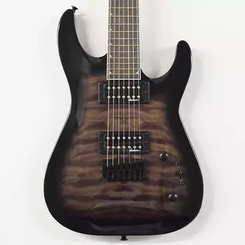 Электрогитара Jackson JS Series Dinky Arch Top JS22Q-7 DKA HT - Transparent Black Burst JS Series Dinky Arch Top JS22Q-7 DKA HT Electric Guitar
