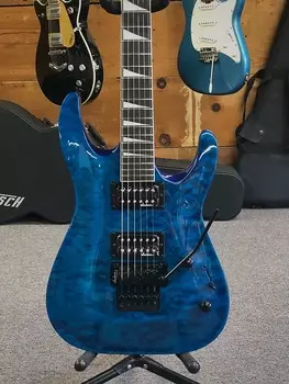 Электрогитара Jackson JS Series JS32Q DKA Dinky Archtop with Amaranth Fretboard 2023 - Transparent Blue