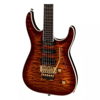 Электрогитара Jackson Pro Plus Series Soloist SLA3Q - Ebony Fingerboard, Amber Tiger Eye