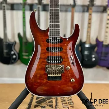 Электрогитара Jackson Pro Plus Series Soloist SLA3Q Electric Guitar w/ Bag-Amber Tiger Eye