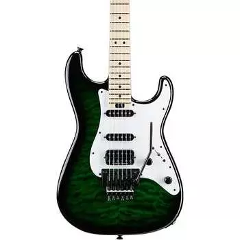 Электрогитара Jackson USA Signature Adrian Smith San Dimas DKQM Electric Guitar Transparent Green Burst