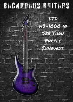 Электрогитара LTD H3-1000 in See Thru Purple Sunburst