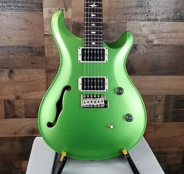 Электрогитара PRS CE 24 Semi-Hollow, Custom Color, Satin Metallic Lime, Gig Bag, Free Ship, 430