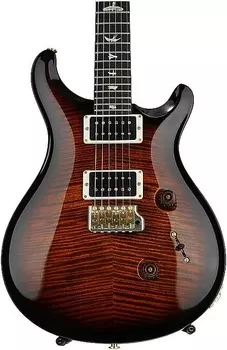 Электрогитара PRS Custom 24 Electric Guitar with Pattern Thin Neck - Black Gold Wrap Burst 10-Top