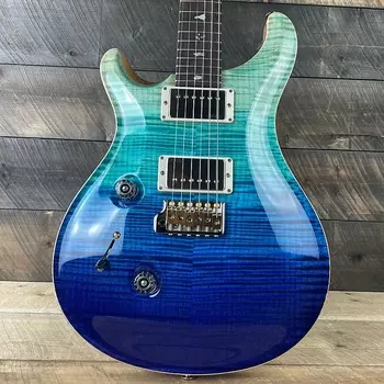Электрогитара PRS Custom 24 Lefty Wood Library Flame Maple 10 Top 58/15lt Torrefied Maple Neck Brazilian FB - Blue Fade 356132