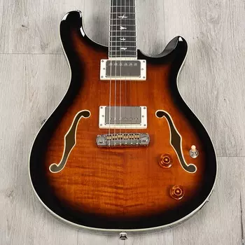 Электрогитара PRS Paul Reed Smith SE Hollowbody II Guitar, Ebony Fretboard, Black Gold Burst