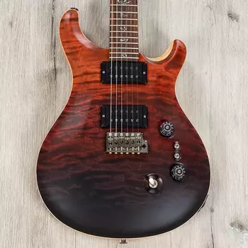 Электрогитара PRS Paul Reed Smith Wood Library Custom 24-08 Guitar, Cocobolo & Rosewood, Fire Red Gray Black Fade