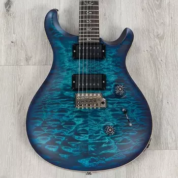 Электрогитара PRS Paul Reed Smith Wood Library Custom 24 Guitar, Ziricote, Satin Cobalt Blue