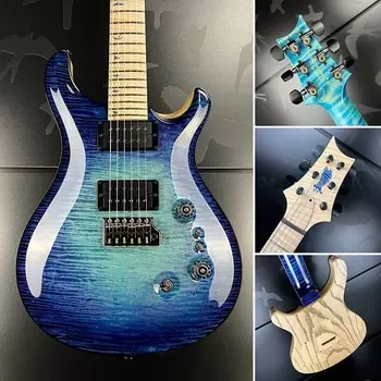 Электрогитара PRS Private Stock Custom 24/08 Aqua Violet Glow Curly Maple w/ Ebony binding NEW! PS #10744