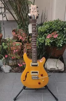 Электрогитара PRS SE Custom 22 Semi-Hollow - 2022 - Santana Yellow