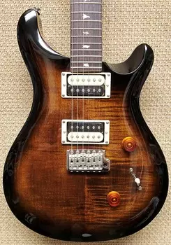 Электрогитара PRS SE Custom 24 Electric Guitar Black Gold Sunburst Maple Cap/Neck, Mahogany, Bag