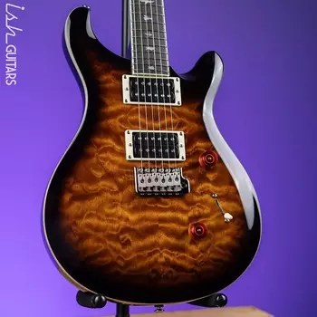 Электрогитара PRS SE Custom 24 Quilt Black Gold Sunburst Electric Guitar