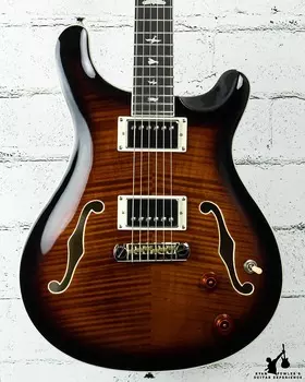 Электрогитара PRS SE Hollowbody II Black Gold Burst w/ case