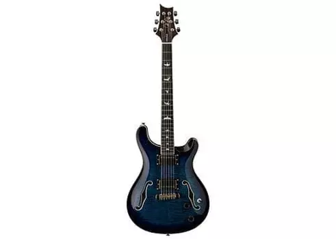 Электрогитара PRS SE Hollowbody II, цвет Faded Blue Burst с сумкой для переноски