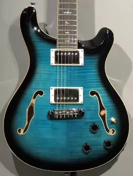 Электрогитара PRS SE Hollowbody II Piezo 2022 Peacock Blue Burst w/Hardshell Case