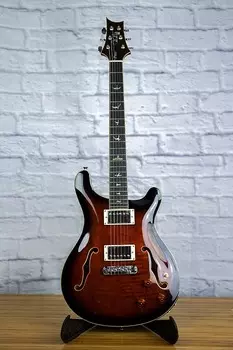 Электрогитара PRS SE Hollowbody II Piezo - Black Gold Burst-With Gigbag