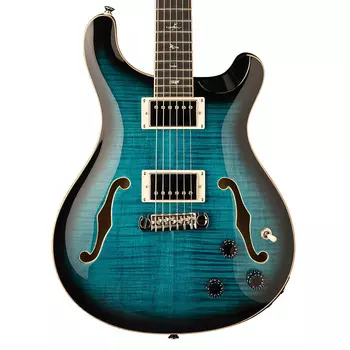 Электрогитара PRS SE Hollowbody II Piezo Peacock Blue Electric Guitar With Case