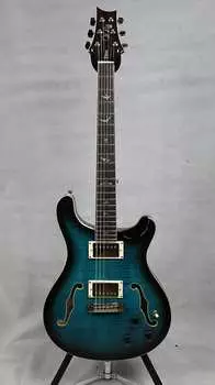 Электрогитара PRS SE Hollowbody II Piezo Peacock Blue Smokeburst w/ Case