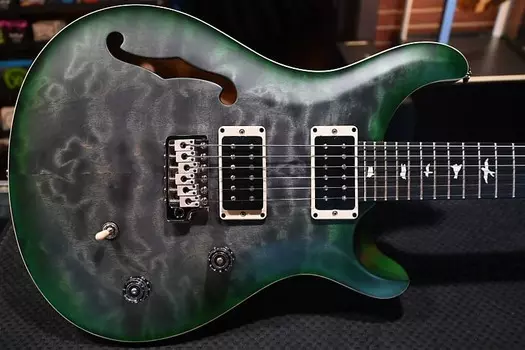 Электрогитара PRS Wood Library CE 24 Semi-Hollow Quilt - Faded Grey Black Green Burst Satin #0983