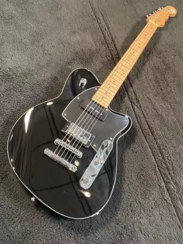 Электрогитара Reverend Double Agent OG Roasted Maple Neck 2010s Midnight Black #49257