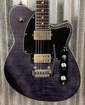 Электрогитара Reverend Guitars Reeves Gabrels Signature Satin Trans Black Flame Maple Guitar #5854