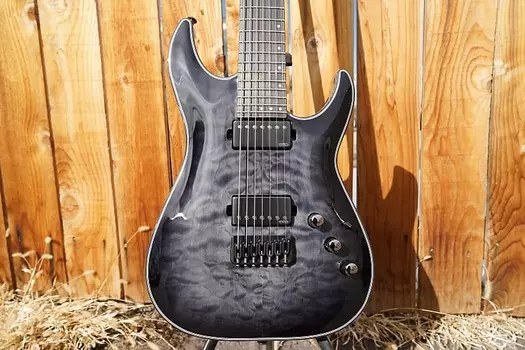 Электрогитара Schecter DIAMOND SERIES HELLRAISER HYBRID C-7 Trans Black Burst 7-String Electric Guitar