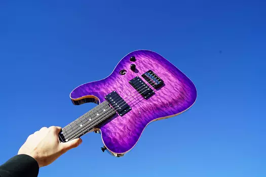 Электрогитара Schecter Diamond Series PROTOTYPE PT Classic - Purple Burst 6-String w/ Black Tweed Hard Case