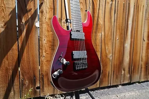 Электрогитара Schecter DIAMOND SERIES SLS Elite C-7 - Blood Burst Left Handed 7-String Electric Guitar