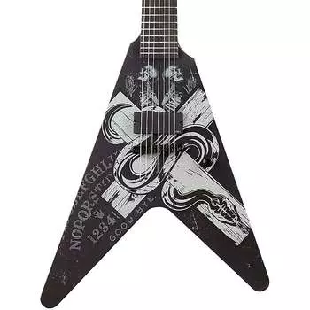 Электрогитара Schecter Guitar Research Chris Howorth V-7 Snake Cross Electric Satin Black