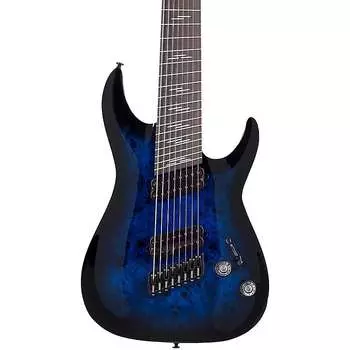Электрогитара Schecter Guitar Research Omen Elite-8 MS Electric See-Thru Blue Burst