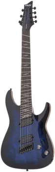 Электрогитара Schecter Omen Elite-7 Multiscale See-Thru Blue Burst