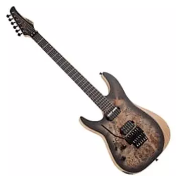 Электрогитара Schecter Reaper-6 Floyd Rose-S Left-handed, Satin Charcoal Burst