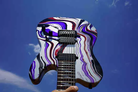 Электрогитара Schecter USA Custom Shop PT-7 Silver Swirl 7-String w/ Case