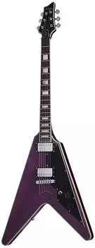 Электрогитара Schecter V-1 Custom Electric Guitar - Trans Purple