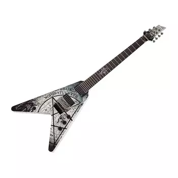 Электрогитара Schecter V-7 Floyd Rose Randy Weitzel Ouija, Satin White, 7-string