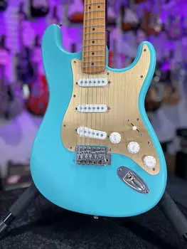 Электрогитара Squier 40th Anniversary Stratocaster Electric Guitar, Vintage Edition - Satin Seafoam Green! 396 GET PLEK’D!