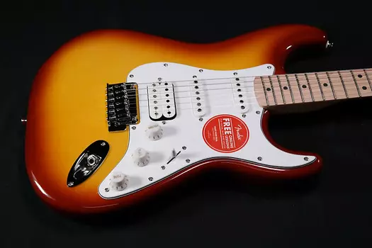 Электрогитара Squier Affinity Series Stratocaster FMT HSS - Maple Fingerboard - White Pickguard - Sienna Sunburst - 503