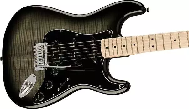 Электрогитара Squier Affinity Series Stratocaster FMT HSS, Maple Fingerboard, Black Pickguard, Black Burst