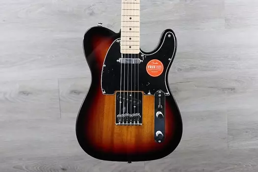 Электрогитара Squier Affinity Telecaster with Maple Fretboard, String Through Body 3 Tone Sunburst