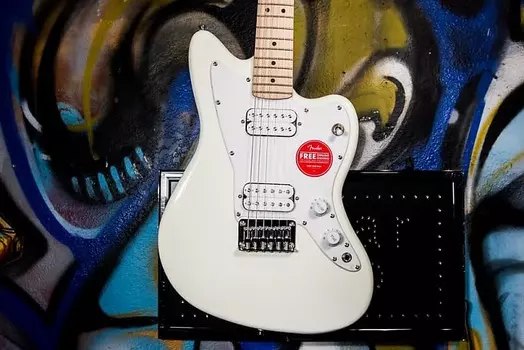 Электрогитара Squier Mini Jazzmaster HH Electric Guitar- Olympic White with Maple Fingerboard - copy