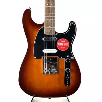 Электрогитара Squier Paranormal Custom Nashville Stratocaster, Laurel Fingerboard, Black Pickguard, Chocolate 2-Color Sunburst