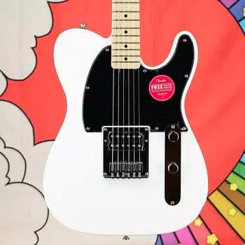 Электрогитара Squier Sonic Esquire H, Maple Fingerboard, Black Pickguard, Arctic White
