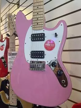 Электрогитара Squier Sonic Mustang HH, Maple Fingerboard, White Pickguard, Flash Pink