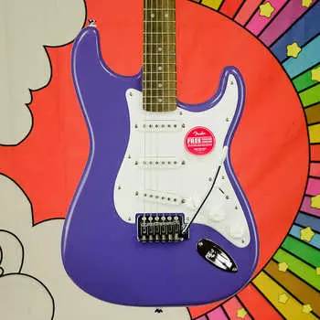 Электрогитара Squier Sonic Stratocaster, Laurel Fingerboard, White Pickguard, Ultraviolet