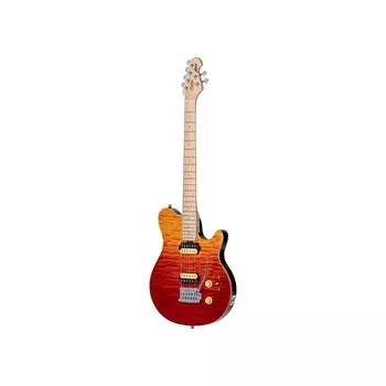 Электрогитара Sterling by Music Man Axis Guitar, Quilted Maple, Spectrum Red