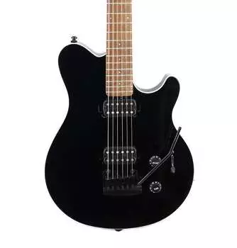 Электрогитара Sterling by Music Man SUB Series Axis in Black with White Body Binding