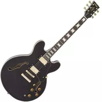 Электрогитара Vintage Reissued VSA500GBK Semi-Acoustic Gloss Black