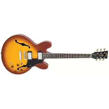 Электрогитара Vintage VSA500HB Semi-Hollow Electric Guitar, Honeyburst