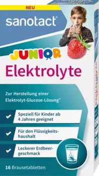 Электролиты Юниор шипучие таблетки 16 штук по 65 г sanotact